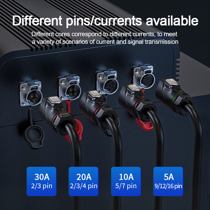 PLUGOOD PLG20 9Pin Set 5A Nomal Mount Semi-metal Soldering Type