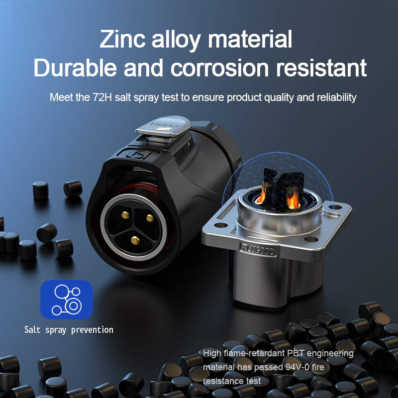 PLUGOOD PLG20 9Pin Set 5A Nomal Mount Semi-metal Soldering Type