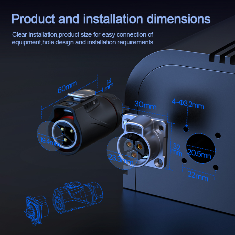 PLUGOOD PLG20 9Pin Set 5A Nomal Mount Semi-metal Soldering Type