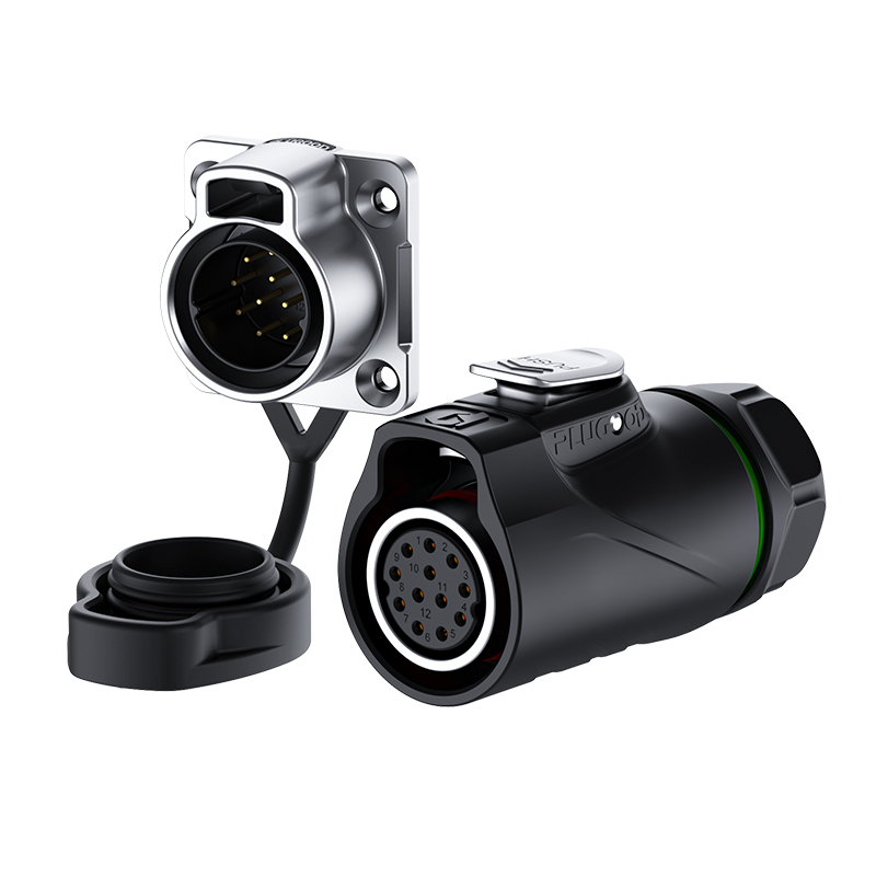 PLUGOOD PLG20 12Pin Set 5A Reverse Mount Semi-metal Soldering Type