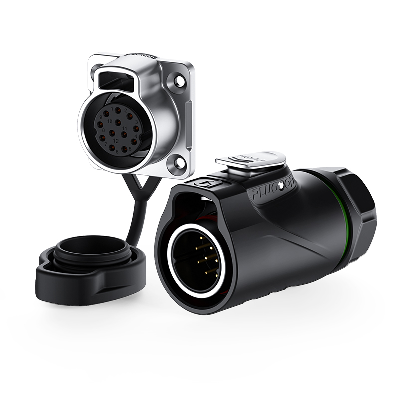 PLUGOOD PLG20 12Pin Set 5A Nomal Mount Semi-metal Soldering Type