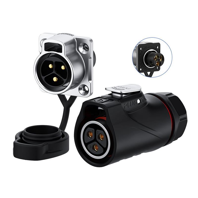 PLUGOOD PLG20 3Pin Set 30A Reverse Mount Semi-metal Screwing Type