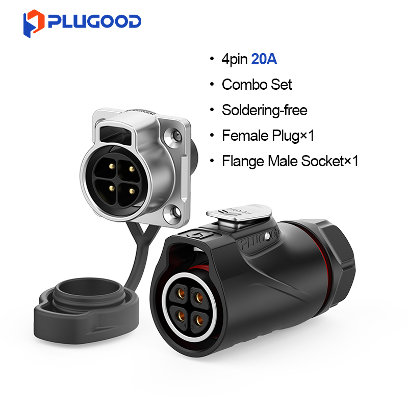 PLUGOOD PLG20 4Pin Set 20A Reverse Mount Semi-metal Screwing Type