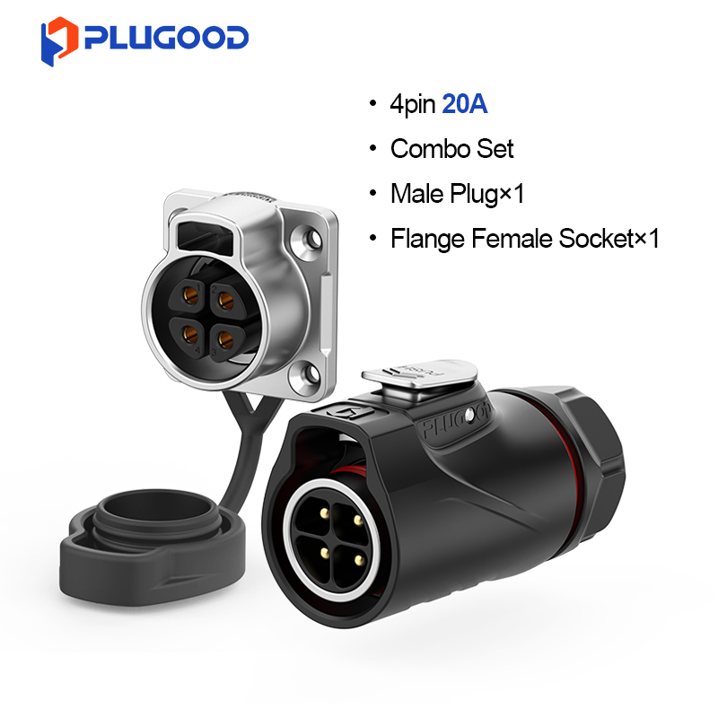 PLUGOOD PLG20 4Pin Set 20A Nomal Mount Semi-metal Soldering Type