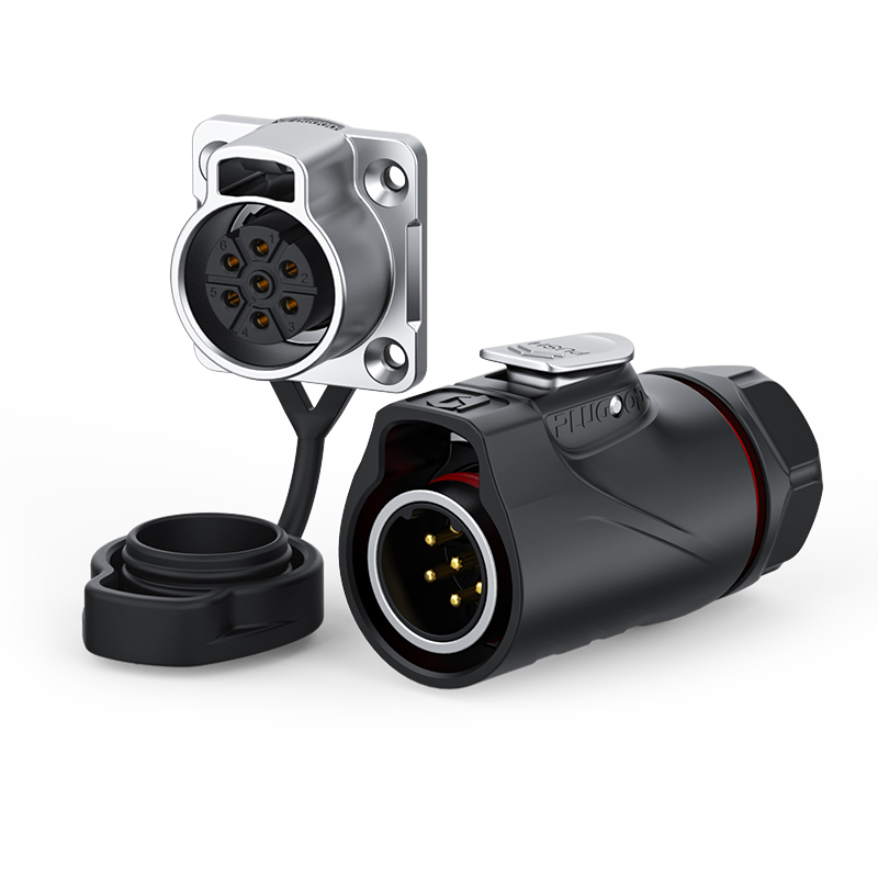 PLUGOOD PLG20 7Pin Set 10A Nomal Mount Semi-metal Soldering Type