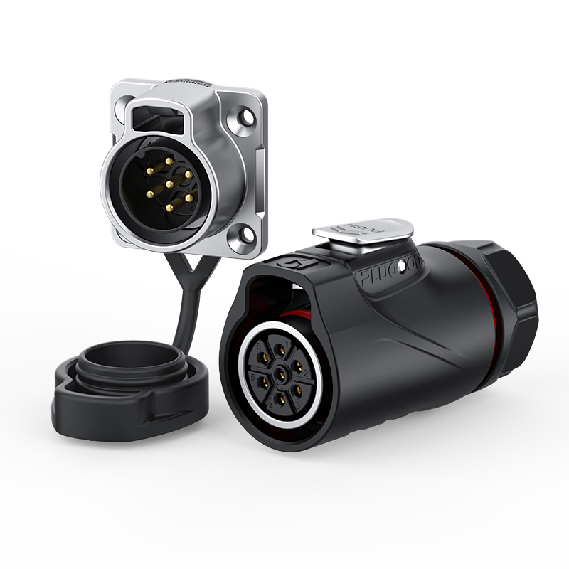 PLUGOOD PLG20 7Pin Set 10A Reverse Mount Semi-metal Soldering Type