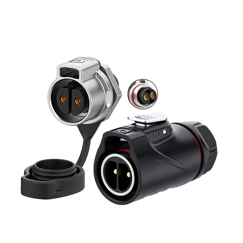 PLG20 2Pin Male Plug +Single hole Female Receptacle 30A